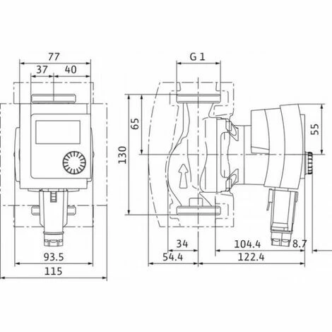 WILO Nassläufer-Hocheffizienzpumpe STRATOS PICO Plus 15/1-6,Rp1/2,1x230V 2 WILO Nassläufer-Hocheffizienzpumpe STRATOS PICO Plus 15/1-6,Rp1/2,1x230V – Bild 2