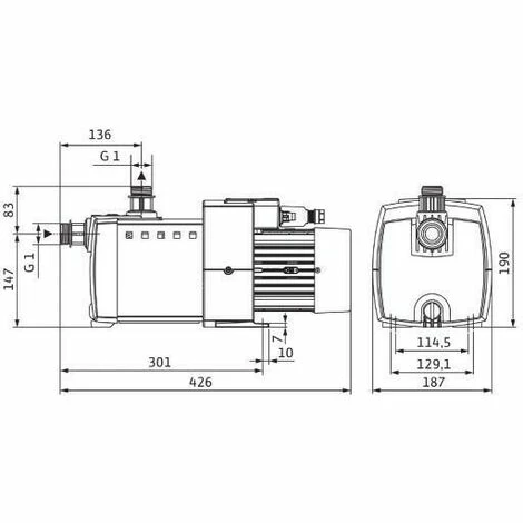 Wilo Hochdruck-Kreiselpumpe HiMulti 3 3-24/S1,G1/G1,0.64kW 2 Wilo Hochdruck-Kreiselpumpe HiMulti 3 3-24/S1,G1/G1,0.64kW – Bild 2