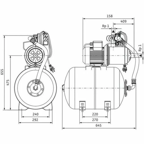 Wilo Hochdruck-Kreiselpumpe MultiPress HMP 305,Rp1,3ph,0.75kW 2 Wilo Hochdruck-Kreiselpumpe MultiPress HMP 305,Rp1,3ph,0.75kW – Bild 2