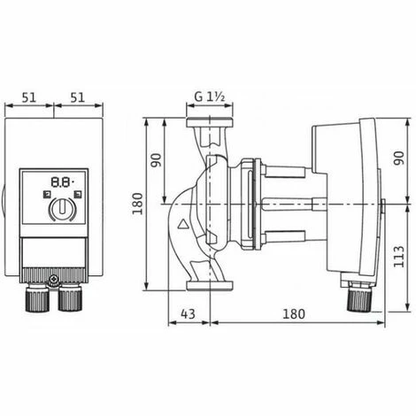 WILO Nassläufer-Hocheffizienzpumpe Yonos MAXO-Z Plus 25/0,5-10 PN6/10,140W 2 WILO Nassläufer-Hocheffizienzpumpe Yonos MAXO-Z Plus 25/0,5-10 PN6/10,140W – Bild 2